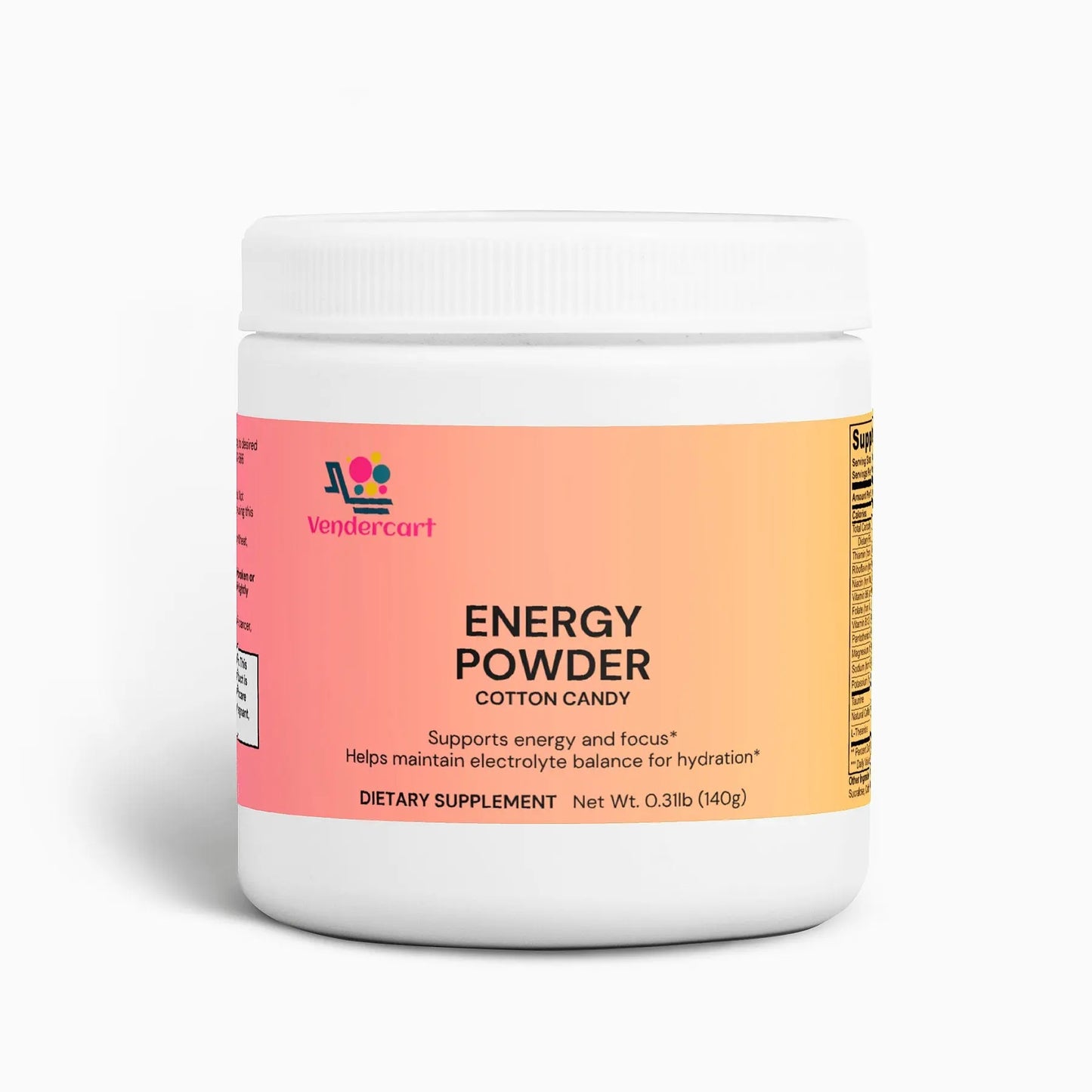 Energy Powder ohne Zucker – Leistungssteigerndes Nahrungsergänzungsmittel mit Koffein & Vitaminen – Für Fokus, Sport, Gaming & Arbeit – Fruit Punch Geschmack – 100 g – Made in USA