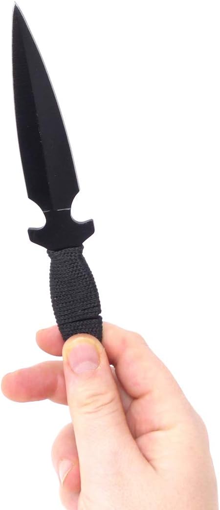 Evil Wear Camping-Messer 3X Outdoor Survival Knife schwarz mit Tasche 19cm