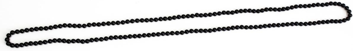 Damen Perlen Kette schwarz extra Lang Top Qualität