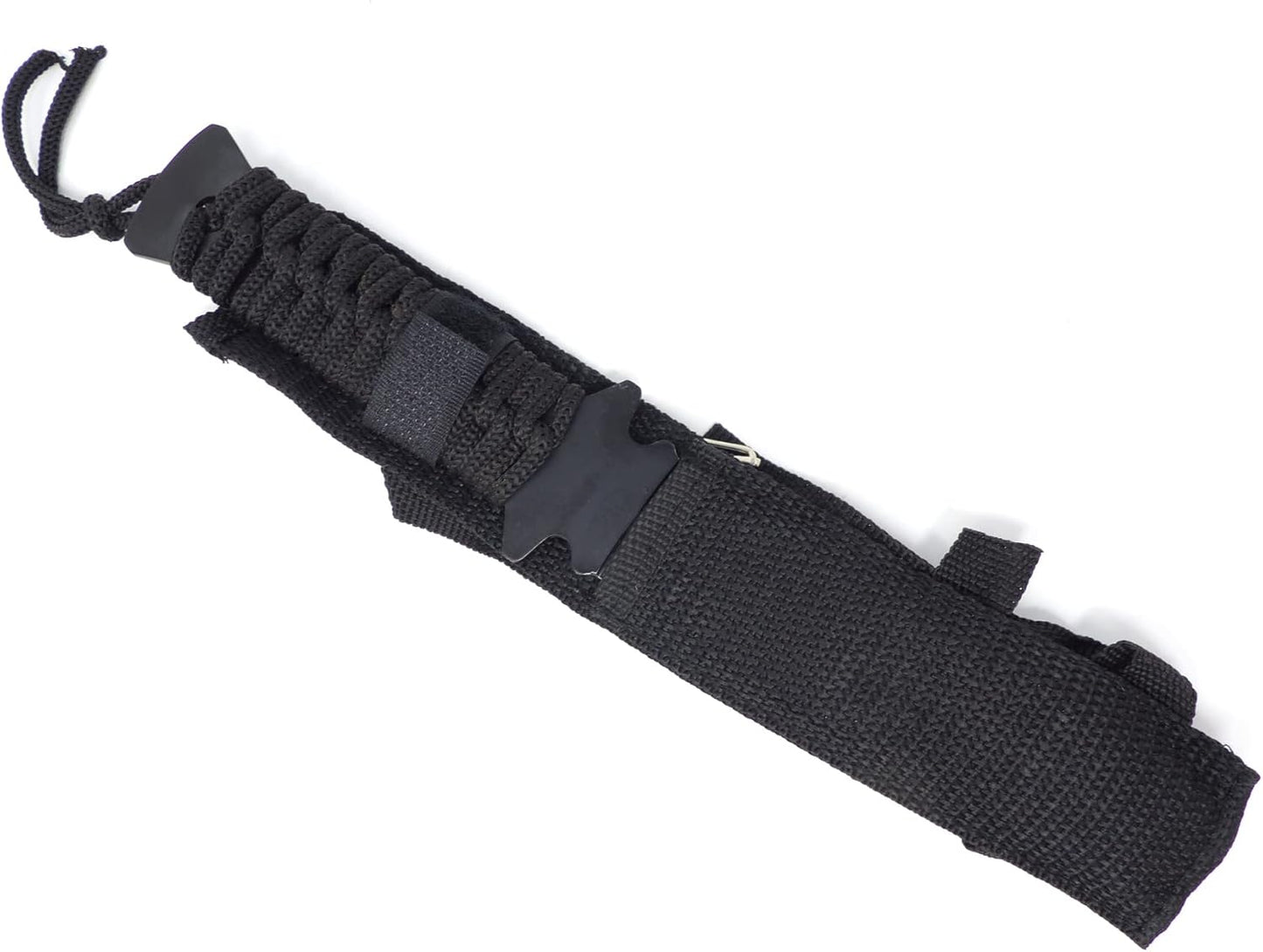 Evil Wear Messer schwarz Outdoor Survival Knife mit Tasche Oliv 22cm
