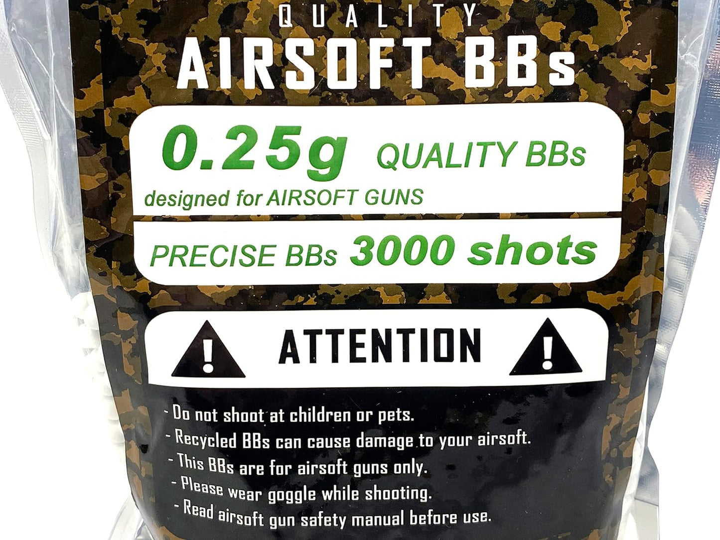 Softair Munition 3000x polished High End Airsoft Kugeln Balls 6mm 0,25g