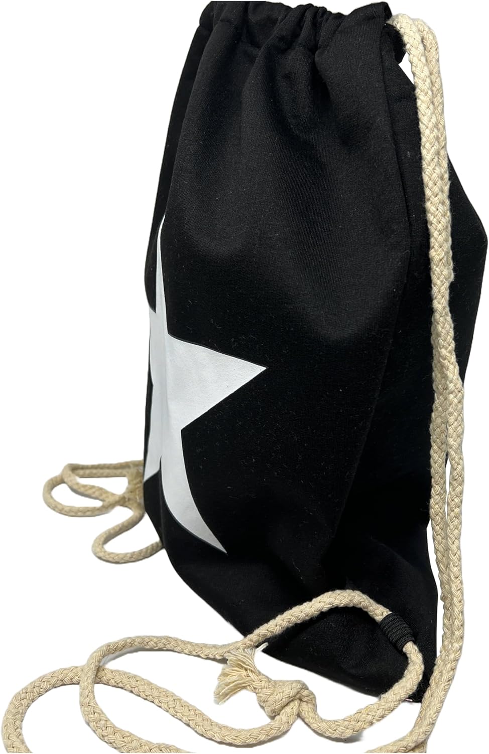 Beutel-Rucksack mit Stern-Motiv schwarz Robust & Stilvoll für Alltag und Sport
