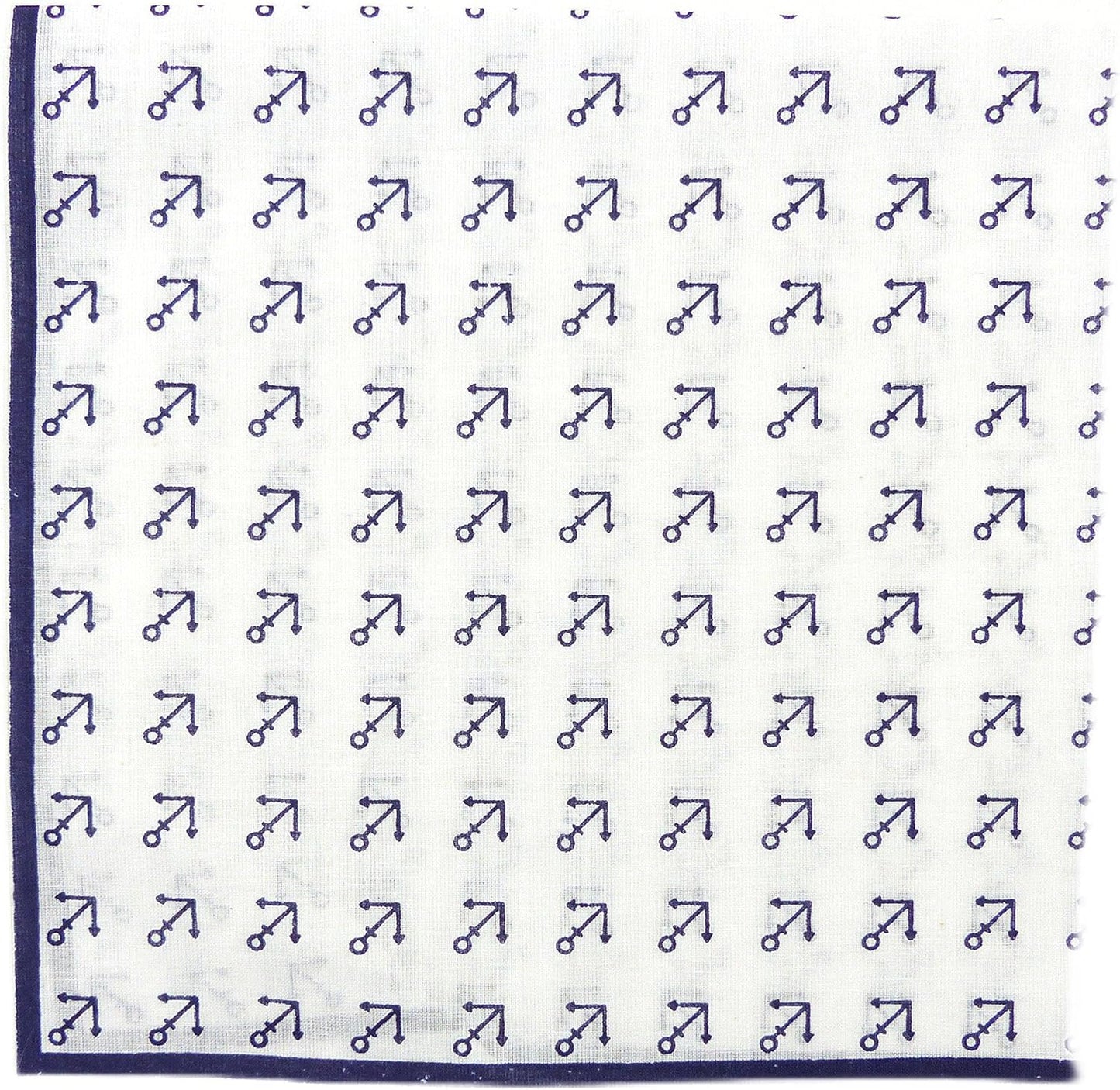 Maske Schal Nickituch weiss Maritimes Motiv kleiner Anker blau