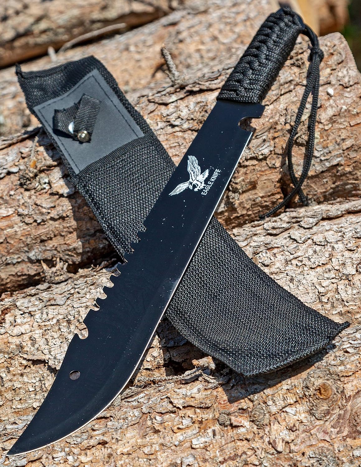 Evil Wear Machete XXL Messer Axt Kongo Camping Outdoor Combat Knifes schwarz 50cm