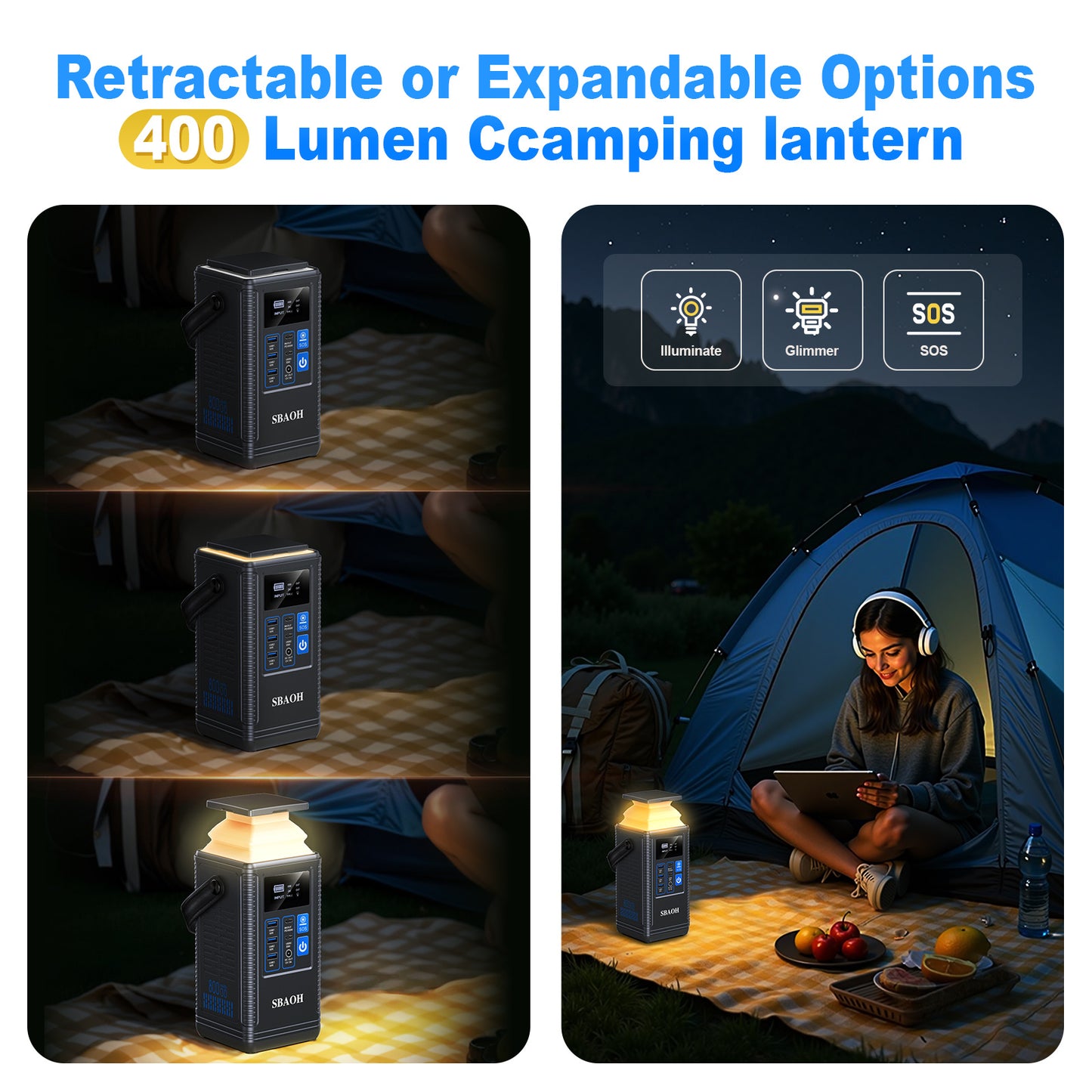 Tragbare Powerstation 256Wh (80.000mAh) – Solar-Generator mit LiFePO4-Akku – Schnelles 1,5-Stunden-Laden – Powerbank für Notstrom, Outdoor, Camping, Wohnmobil & Jagd