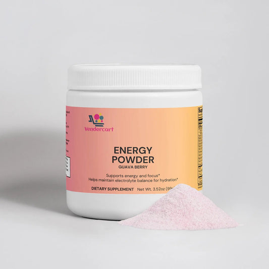 Energy Powder ohne Zucker – Leistungssteigerndes Nahrungsergänzungsmittel mit Koffein & Vitaminen – Für Fokus, Sport, Gaming & Arbeit – Fruit Punch Geschmack – 100 g – Made in USA