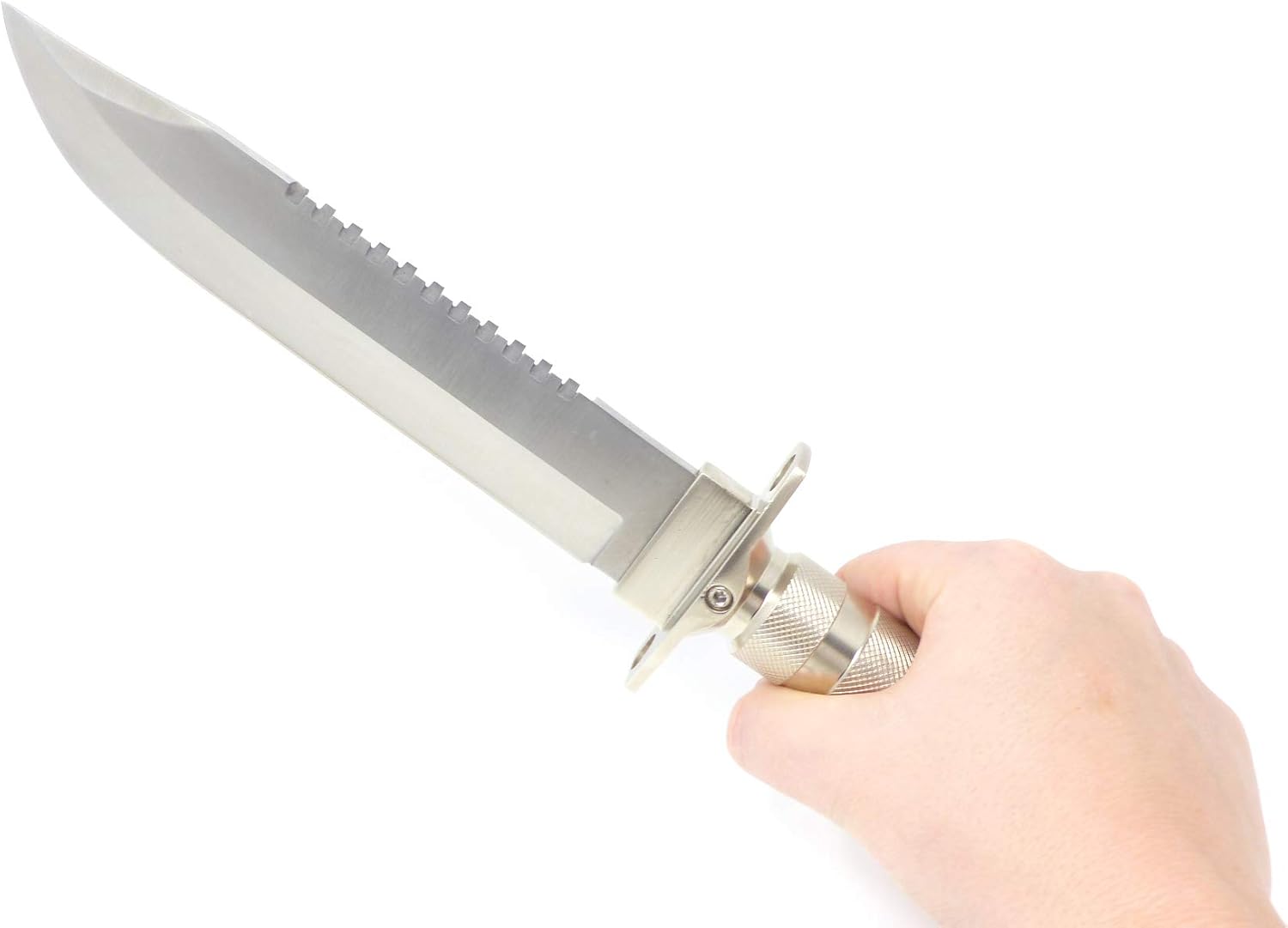 Evil Wear Überlebensmesser Survival Militär Kompass Set Silber Stahl mit viel Zubehör