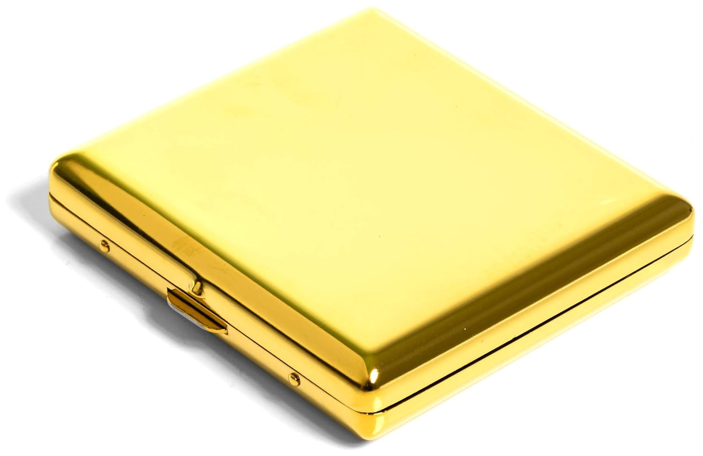 Premium Gold Metall Zigarettenetui Schlagfest Stilvoll Sicher für 18 Zigaretten