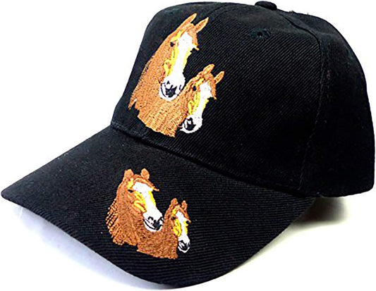 Evil Wear Kinder Pferde Reiter Cap Schwarz Universalgröße Design Aufgestickt Top Qualität