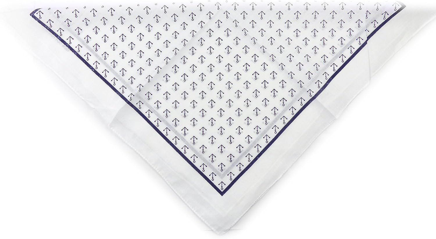 Maske Schal Nickituch weiss Maritimes Motiv kleiner Anker blau