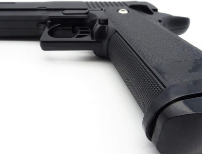 Softair Pistole Metall/ABS Rayline RV306 (Manuell Federdruck), Nachbau im Maßstab 1:1, Länge: 23cm, Gewicht: 400g, Kaliber: 6mm, Farbe: Schwarz - (unter 0,5 Joule - ab 14 Jahre)