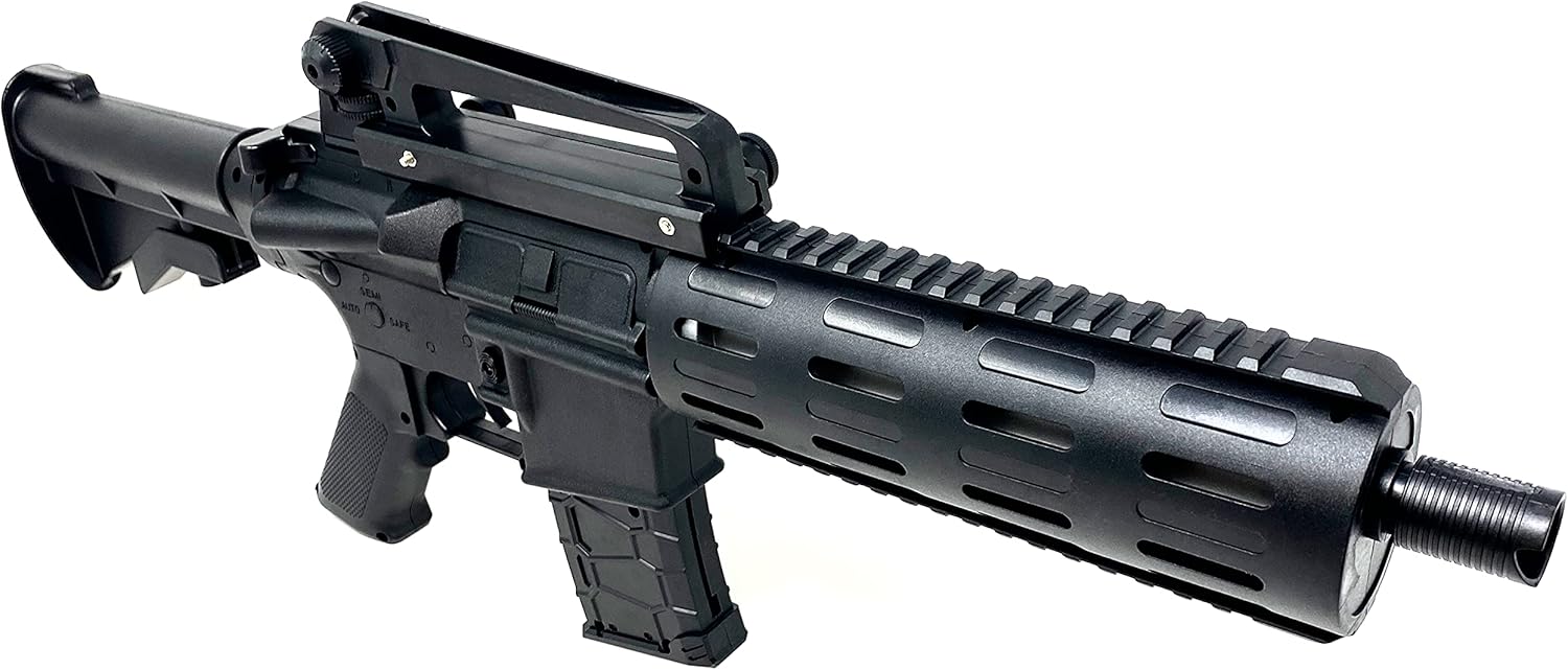 Softair Gun Set Airsoft Federdruck Pistole 23cm Inkl Magazin 0,49 Joule Black