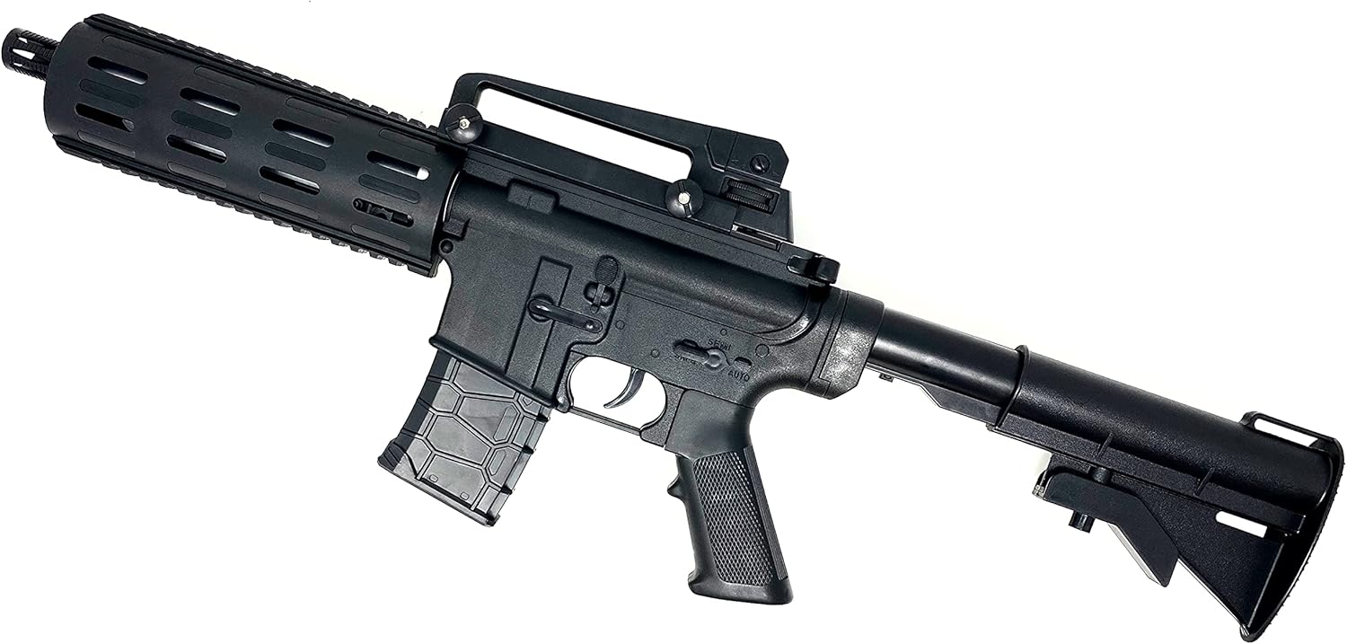 Softair Gun Set Airsoft Federdruck Pistole 23cm Inkl Magazin 0,49 Joule Black