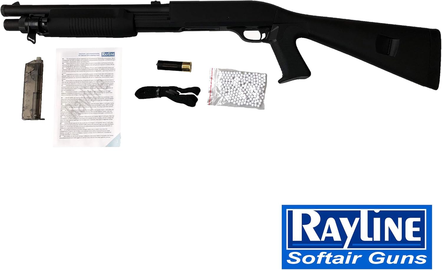 Rayline Softair Gewehr RM56A Federdruck ABS 1:1 90cm 2000g 6mm, 0,5 Joule ab 14 Jahre