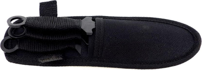 Evil Wear Camping-Messer 3X Outdoor Survival Knife schwarz mit Tasche 19cm