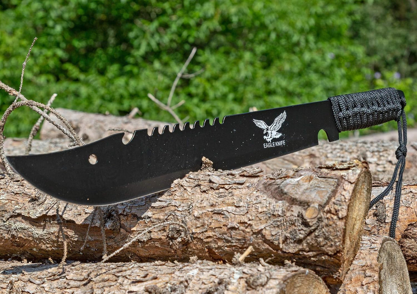 Evil Wear Machete XXL Messer Axt Kongo Camping Outdoor Combat Knifes schwarz 50cm