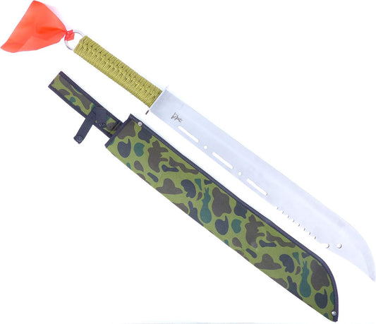 Evil Wear Machete XXL Messer Outdoor Combat Knife Ninja-Schwert Silber 66cm