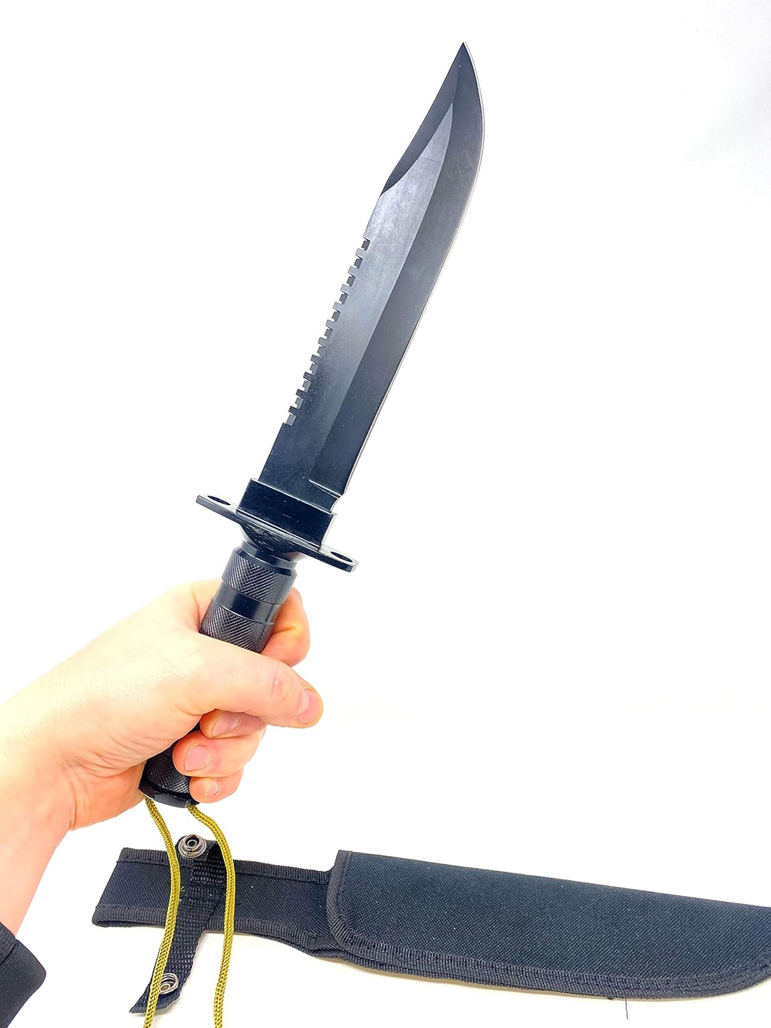 Seilershop Outdoor Camping Survival Knife-Set Messer Edelstahl schwarz