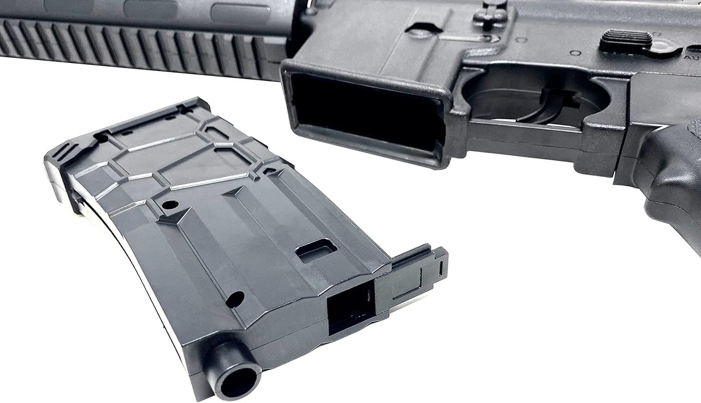 Softair Gun Set Airsoft Federdruck Pistole 23cm Inkl Magazin 0,49 Joule Black