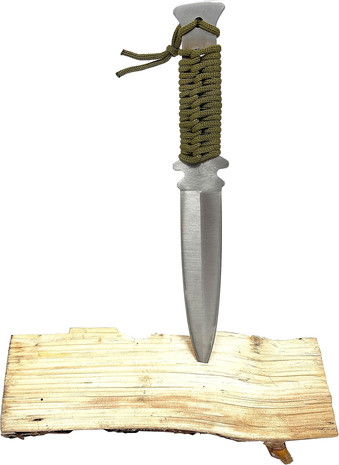 Evil Wear Camping Knife Angel Messer Outdoor Survival mit Tasche 22cm Oliv