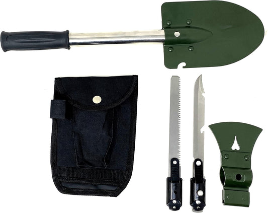 Camping Set Survival Militär Klapp Spaten Säge Messer Machete Axt 53cm