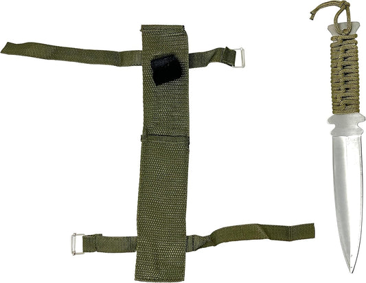 Evil Wear Camping Knife Angel Messer Outdoor Survival mit Tasche 22cm Oliv