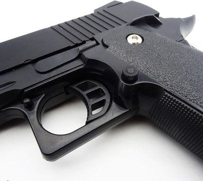 Softair Pistole Metall/ABS Rayline RV306 (Manuell Federdruck), Nachbau im Maßstab 1:1, Länge: 23cm, Gewicht: 400g, Kaliber: 6mm, Farbe: Schwarz - (unter 0,5 Joule - ab 14 Jahre)