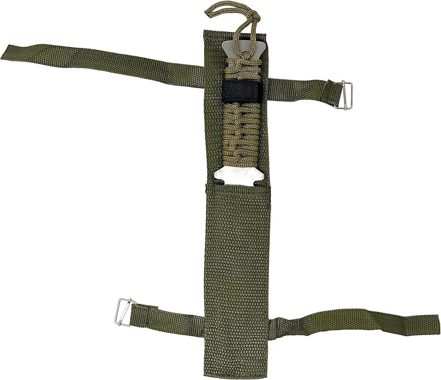 Evil Wear Camping Knife Angel Messer Outdoor Survival mit Tasche 22cm Oliv