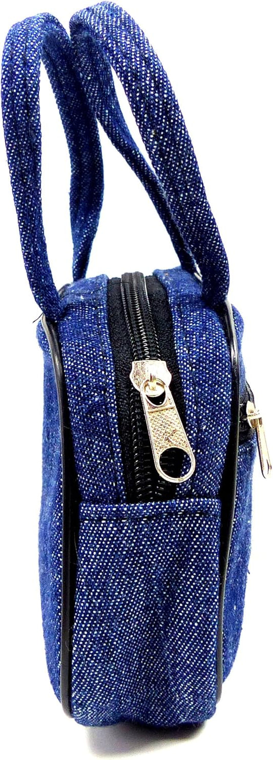 Evil Wear Kinder-Handtasche Mini Beutel Kinder und Erwachsene Jeans-Look