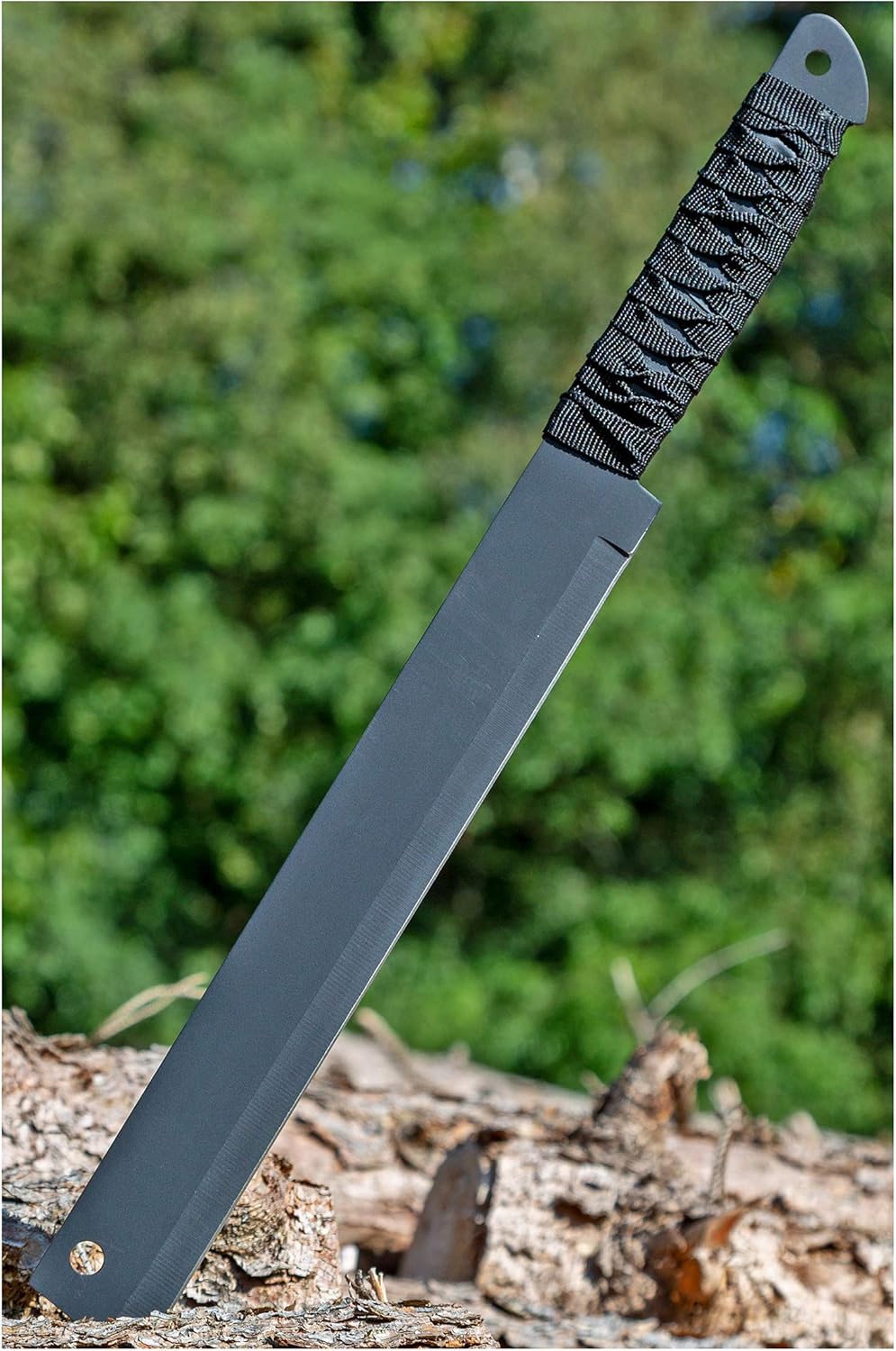 Evil Wear 46cm Schwarzes Outdoor Messer mit Holster, Einhand-Gürtelmesser