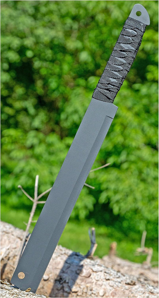 Evil Wear 46cm Schwarzes Outdoor Messer mit Holster, Einhand-Gürtelmesser
