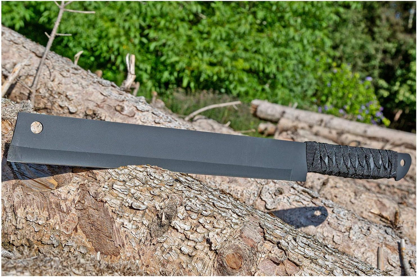 Evil Wear 46cm Schwarzes Outdoor Messer mit Holster, Einhand-Gürtelmesser