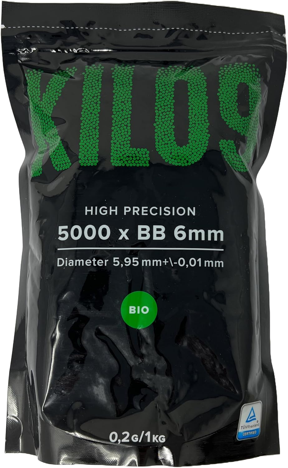 Seilershop Softair Bio Kugeln 6mm 0,2g - 5000 Schuss Grüne Profi Munition