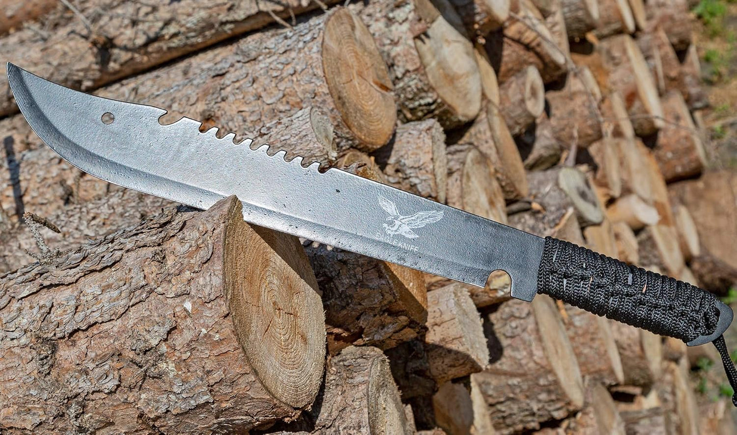 Evil Wear Machete XXL Messer Axt Kongo Camping Outdoor Combat Knifes schwarz 50cm