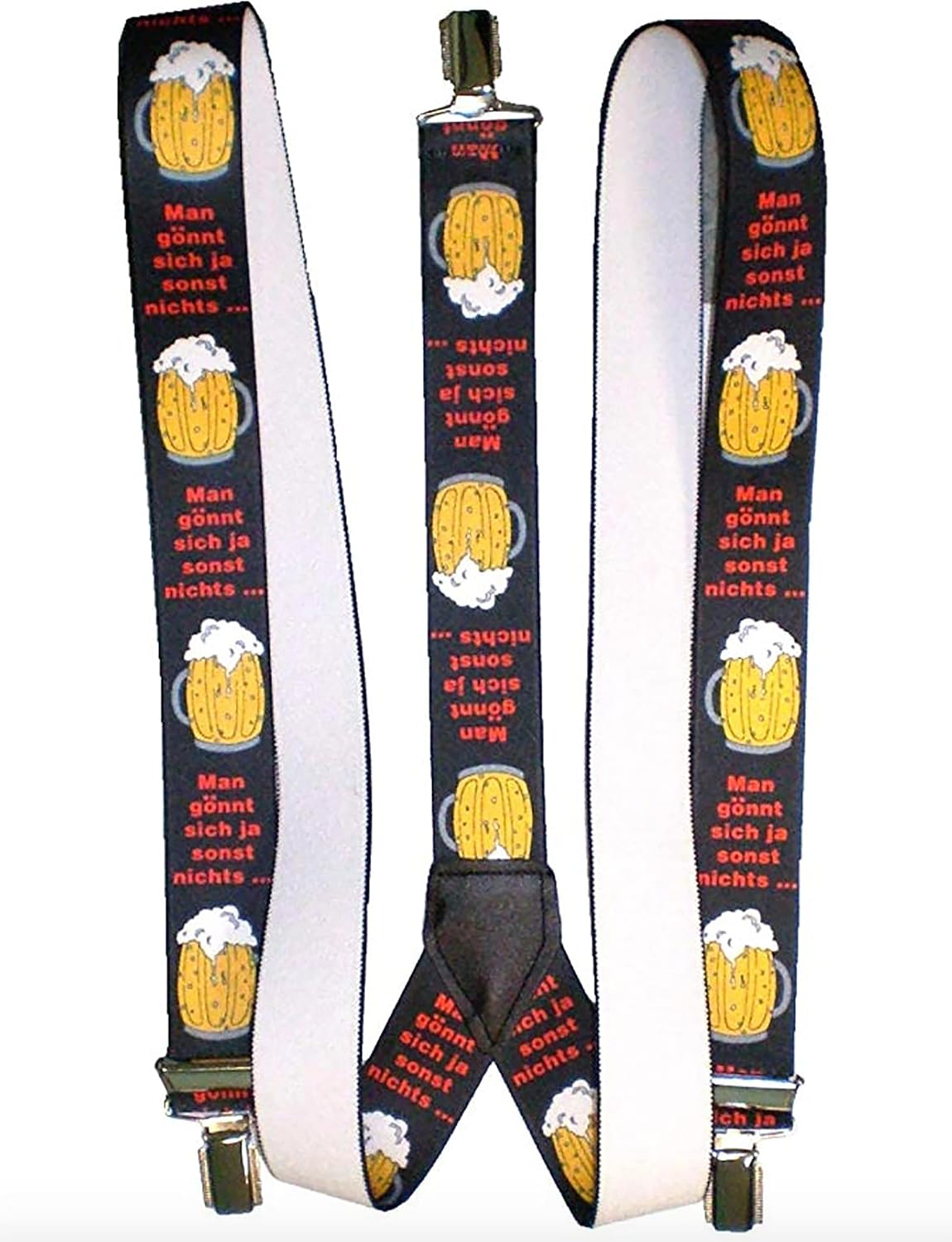 Evil Wear Sprüche-Hosenträger schwarz Text Motiv Bier Made in Germany