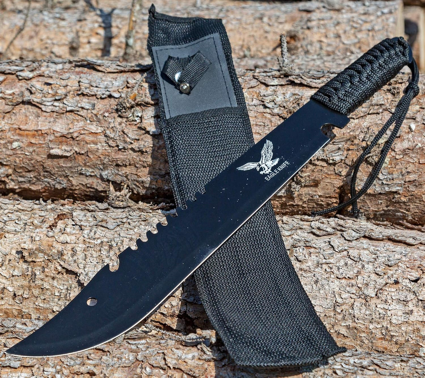 Evil Wear Machete XXL Messer Axt Kongo Camping Outdoor Combat Knifes schwarz 50cm