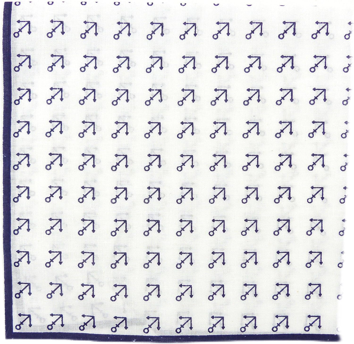 Maske Schal Nickituch weiss Maritimes Motiv kleiner Anker blau