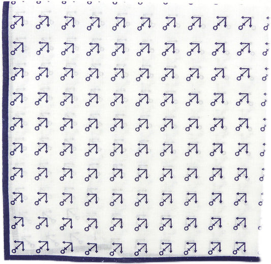 Maske Schal Nickituch weiss Maritimes Motiv kleiner Anker blau