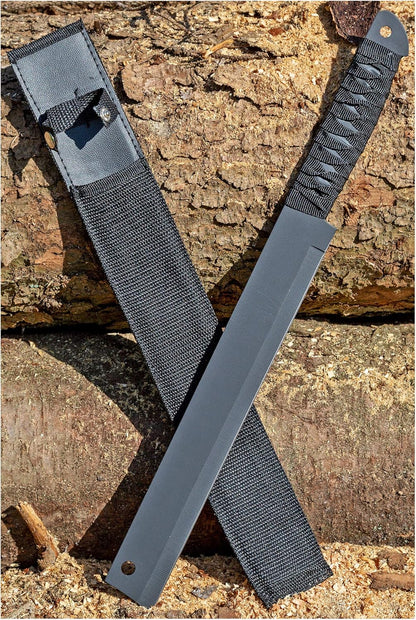 Evil Wear 46cm Schwarzes Outdoor Messer mit Holster, Einhand-Gürtelmesser